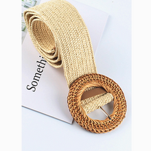 Load image into Gallery viewer, Esley Stretch Belt w/Simple Round Wicker Buckle