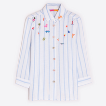 Load image into Gallery viewer, Vilagallo Stripe Shirt Raya W/Embroidered Pics