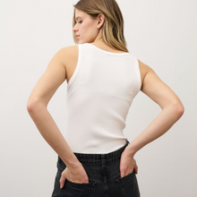 Load image into Gallery viewer, 0039 Italy Ella Ribbed Jersey Tank White