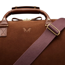 Load image into Gallery viewer, Bennett Winch Commuter Bag Brown Suede