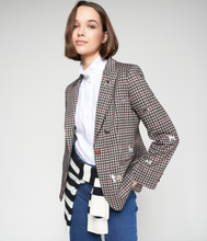 Load image into Gallery viewer, Vilagallo Jacket Heather Dog Embroidered Houndstooth