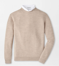 Load image into Gallery viewer, PETER MILLAR Autumn Crest Honeycomb Crewneck Sweater Light Elm