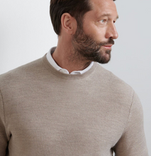 Load image into Gallery viewer, PETER MILLAR Autumn Crest Honeycomb Crewneck Sweater Light Elm