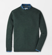 Load image into Gallery viewer, PETER MILLAR Autumn Crest Honeycomb Crewneck Sweater Nordic Pine
