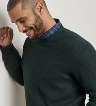 Load image into Gallery viewer, PETER MILLAR Autumn Crest Honeycomb Crewneck Sweater Nordic Pine