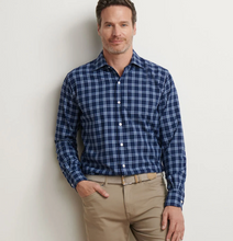 Load image into Gallery viewer, Peter Millar Mystic Performance Flannel Sport Shirt Navy