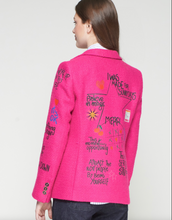 Load image into Gallery viewer, Vilagallo Jacket Helen Graffiti Pink Wool