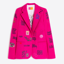 Load image into Gallery viewer, Vilagallo Jacket Helen Graffiti Pink Wool