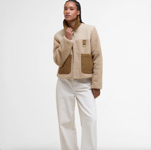 Load image into Gallery viewer, Barbour Malena Cropped Fleece Jacket Natural