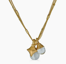 Load image into Gallery viewer, Loni Paul Delicate Clear Quartz and Cats Eye Necklace