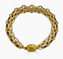 Load image into Gallery viewer, Loni Paul Matte Gold Bracelet with Magnetic Clasp