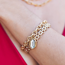 Load image into Gallery viewer, Loni Paul Matte Gold Bracelet with Magnetic Clasp