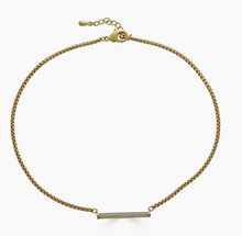 Load image into Gallery viewer, Loni Paul Gold Pave Bar Necklace