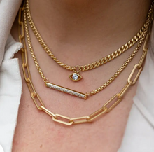 Load image into Gallery viewer, Loni Paul Matte Gold Paperclip Layering Chain