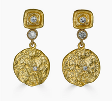 Load image into Gallery viewer, Loni Paul Hammered Coin Dangle Earrings