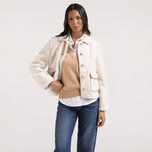 Load image into Gallery viewer, Purotatto Soft Shearling Jacket Natural