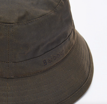 Load image into Gallery viewer, Barbour Field Wax Bucket Hat Sage