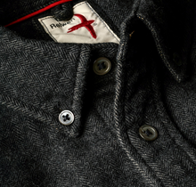 Load image into Gallery viewer, Relwen Herringbone Chamois Lined Flannel Workshirt Charcoal
