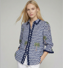 Load image into Gallery viewer, Vilagallo Ikat Shirt w/Palm Trees