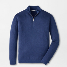 Load image into Gallery viewer, Peter Millar Coolspun Lite Birdseye 1/4 Zip Sweater Navy