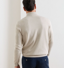 Load image into Gallery viewer, Peter Millar Coolspun Lite Birdseye 1/4 Zip Sweater Truffle