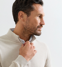 Load image into Gallery viewer, Peter Millar Coolspun Lite Birdseye 1/4 Zip Sweater Truffle