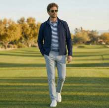 Load image into Gallery viewer, Scott Barber Prep Stripe Performance Polo Indigo