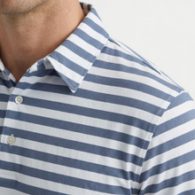 Load image into Gallery viewer, Scott Barber Prep Stripe Performance Polo Indigo