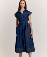 Load image into Gallery viewer, Hinson Wu Annabelle Short Sleeve Denim Dress