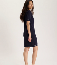 Load image into Gallery viewer, IDLF Clarisse Polo Dress Navy Ecru