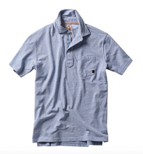 Load image into Gallery viewer, Relwen Fineline Jersey Polo - Light Blue/White