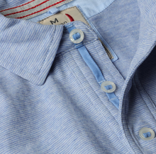 Load image into Gallery viewer, Relwen Fineline Jersey Polo - Light Blue/White