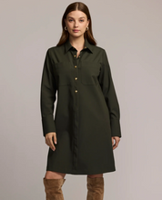Load image into Gallery viewer, Hinson Wu Astrid Long Sleeve Travelers Twill Dress - Oregano