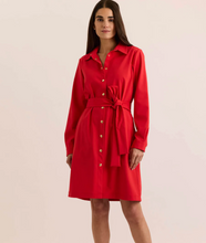 Load image into Gallery viewer, Hinson Wu Astrid Long Sleeve Travelers Twill Dress - Red