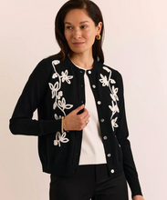 Load image into Gallery viewer, H Edition Kaylee LS Embroidered Cardigan Black