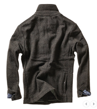Load image into Gallery viewer, Relwen Heritage Trap Blazer Charcoal/Olive Herringbone
