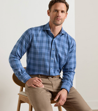 Load image into Gallery viewer, Peter Millar Gressan Italian Flannel Sport Shirt Blue