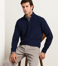 Load image into Gallery viewer, Peter Millar Crescent Texture 1/4 Zip Sweater Navy