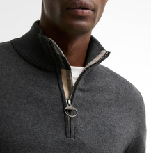 Load image into Gallery viewer, Barbour Cotton Quarter Zip Sweater Charcoal