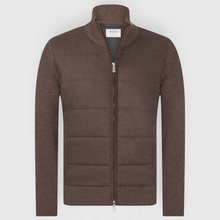 Load image into Gallery viewer, Gran Sasso Full Zip Wool Knit Jacket Brown