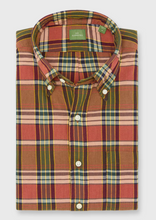 Load image into Gallery viewer, Sid Mashburn BD Sport Shirt Ginger/Green/Navy Madras