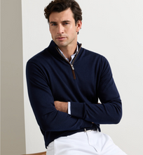 Load image into Gallery viewer, PETER MILLAR 1/4 ZIP AUTUMN CREST SWEATER - NAVY