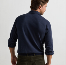 Load image into Gallery viewer, Peter Millar LS Polo Herringbone Navy