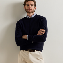 Load image into Gallery viewer, Peter Millar Crown Heritage Cashmere Crewneck Sweater Navy