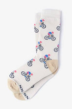 Load image into Gallery viewer, Alynn - Spin Cycle - Bicycle Race Carded Cotton Sock Alynn CLOSEOUT