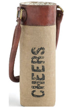 Load image into Gallery viewer, Mona B. - Cheers Up-Cycled Canvas Wine Bag