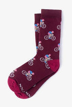 Load image into Gallery viewer, Alynn - Spin Cycle - Bicycle Race Carded Cotton Sock Alynn CLOSEOUT