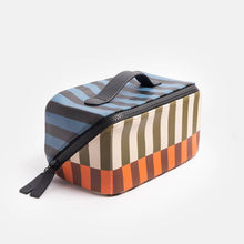 Load image into Gallery viewer, Caroline Gardner - Stripe Diagonal Zip Large Washbag