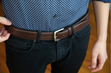 Load image into Gallery viewer, Bosca Belt Castelo Dark Brown