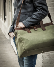 Load image into Gallery viewer, Oakbark & Chrome Weekender Bag